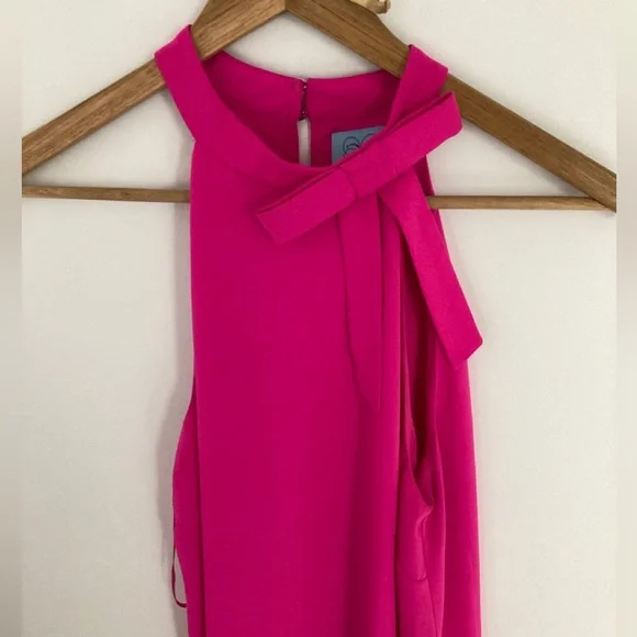 Cece bright pink shift dress bow neck size 6 - Picture 7 of 7
